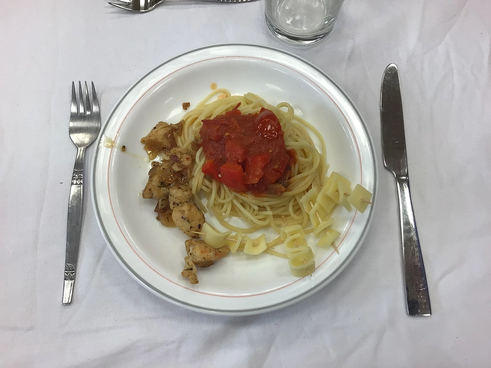 Spaghetti mit H&auml;hnchen und Gem&uuml;se